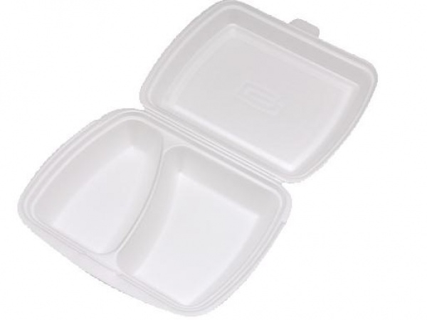 Menu box plastový 2-dílný bílý 125ks