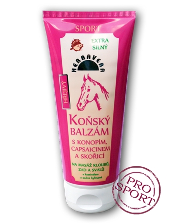 3K Koňský balzám HŘEJIVÝ s konopím,capsaic., skořicí 200ml tuba červ.