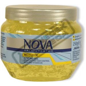 Nova gel na vlasy Wet Look 250ml žlutý