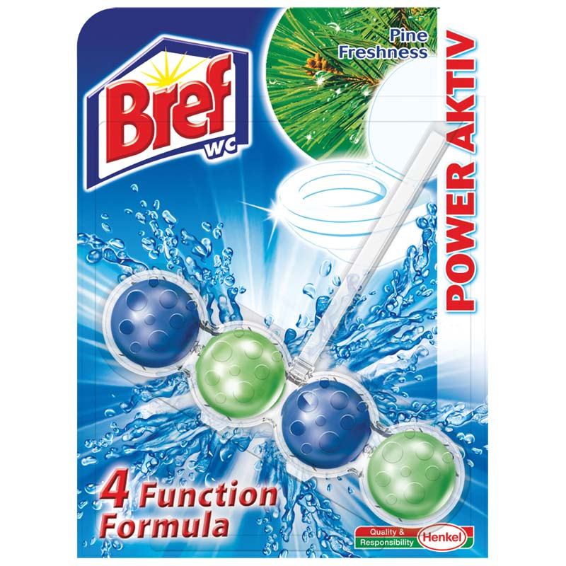 Bref WC blok Power Aktiv Pine 50g kuličky