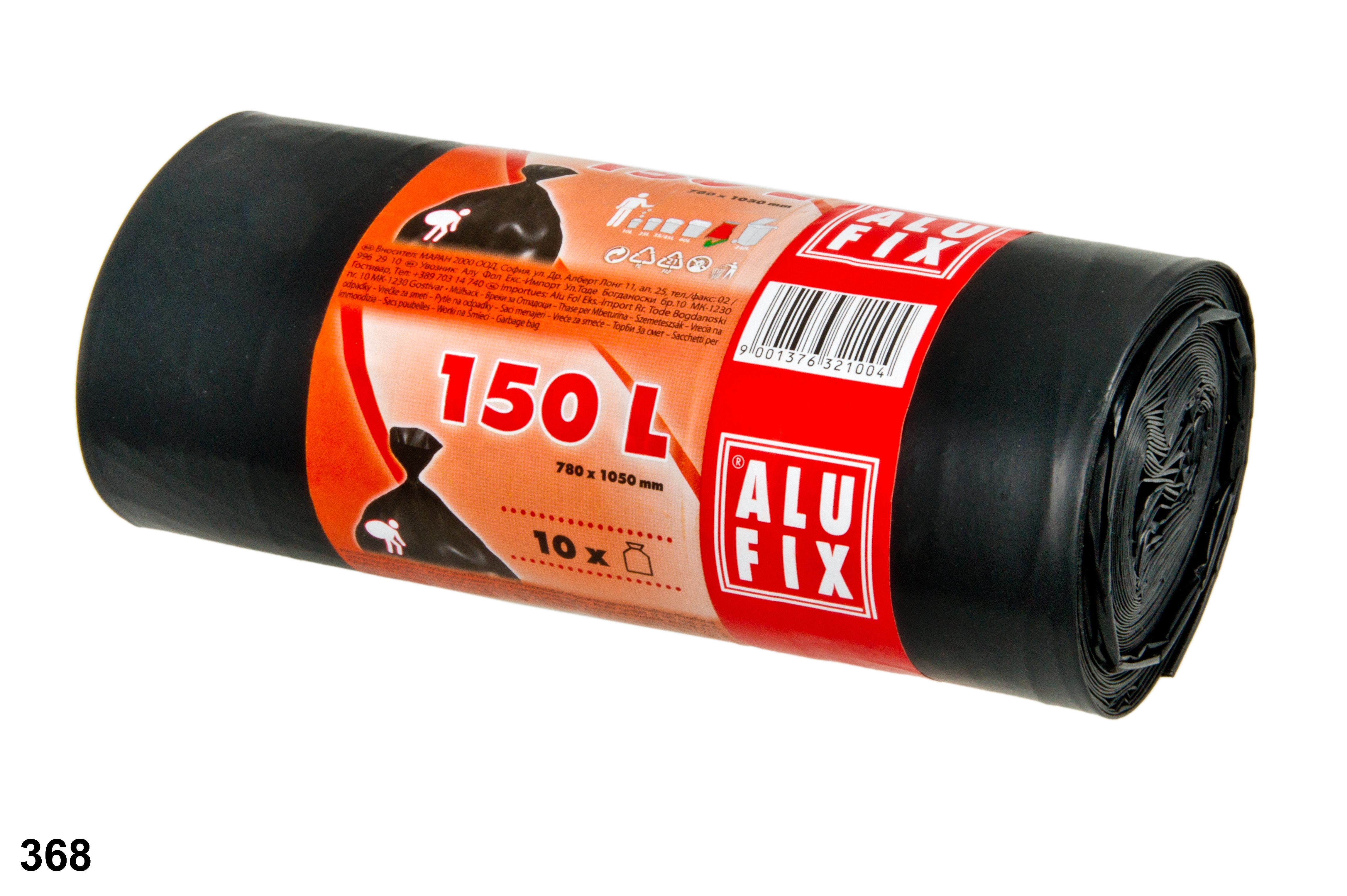 Pytle na odpad 150l/10ks černé Alufix