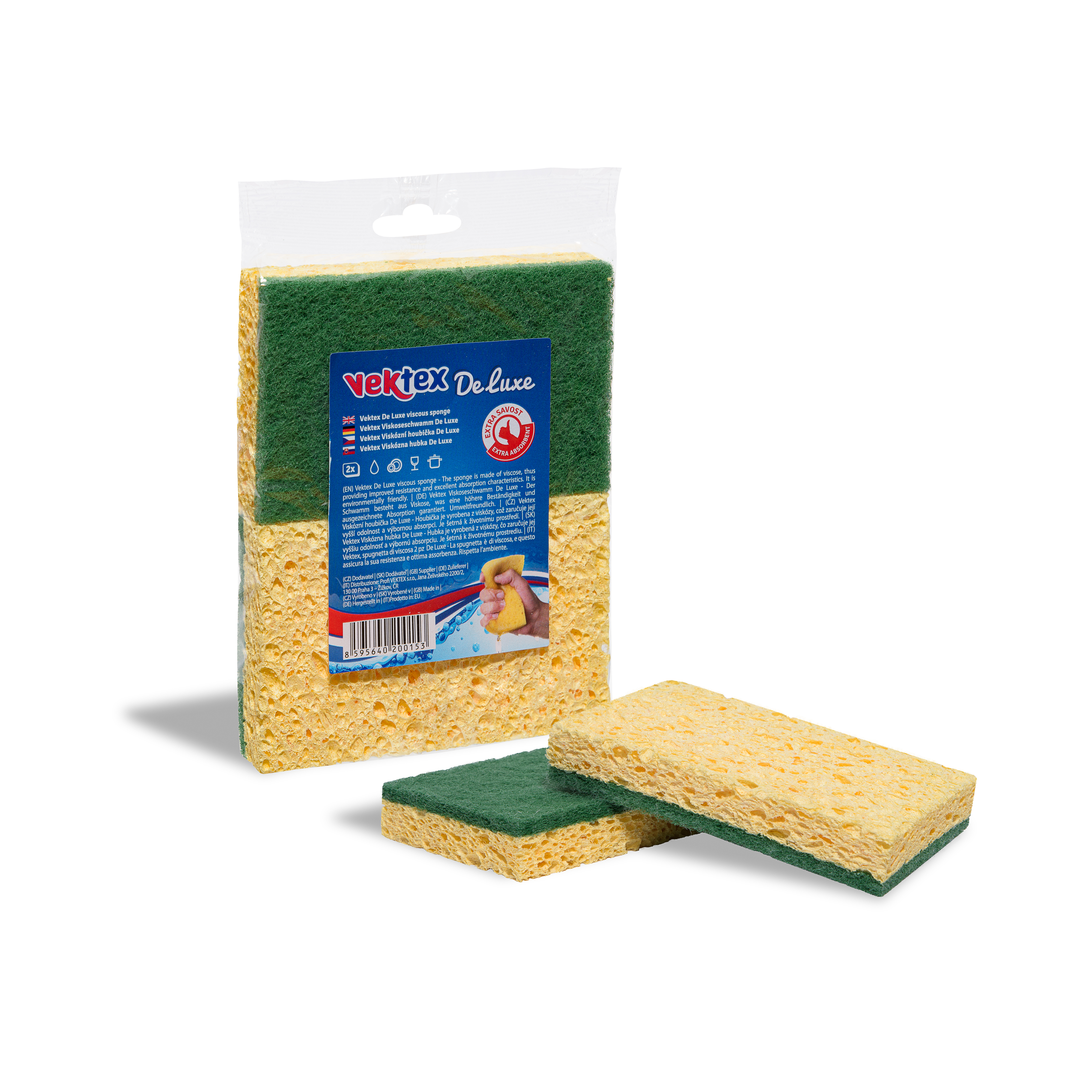 Houbičky na nádobí viskózní 2ks Vektex DeLuxe  20015
