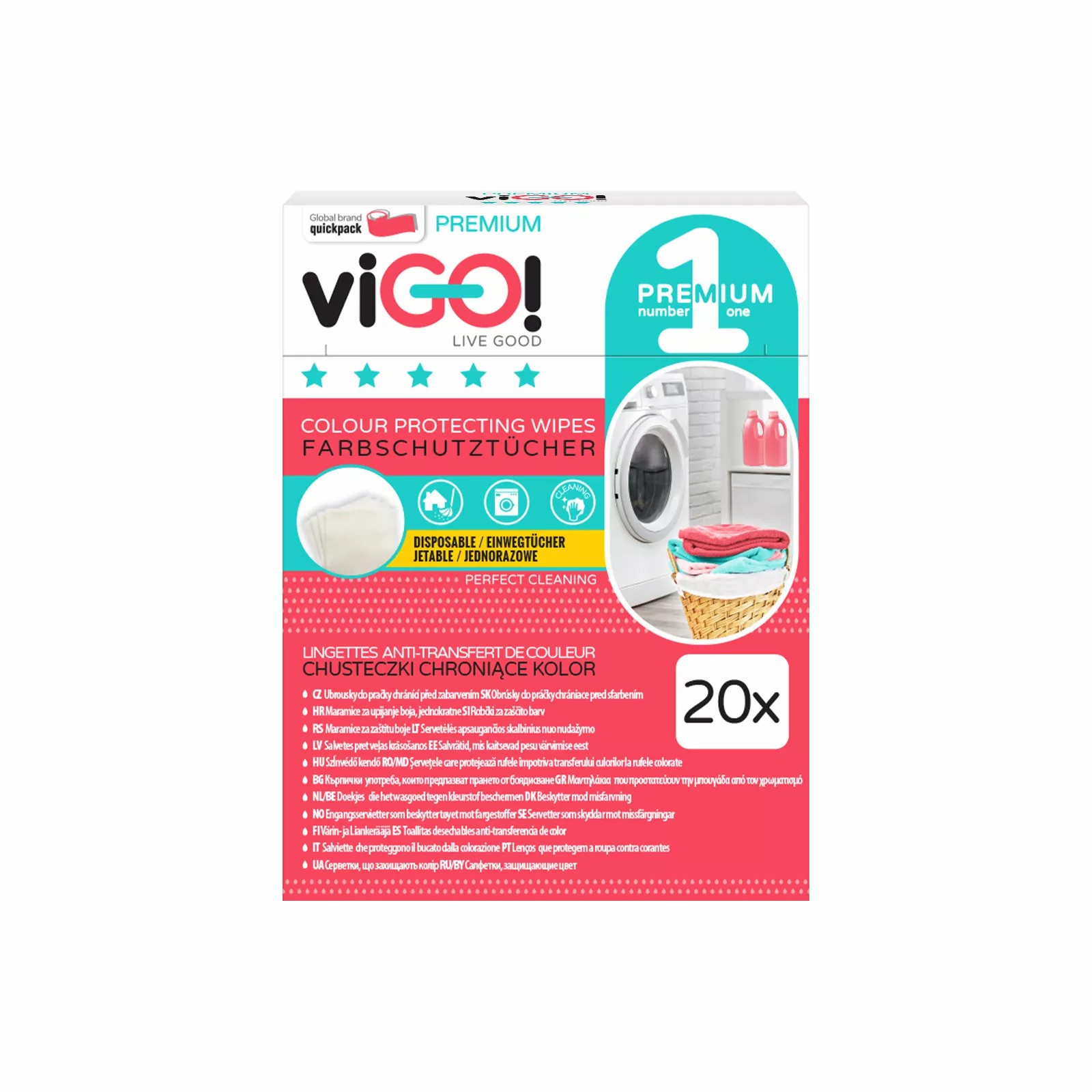 Vigo Utěrky zabraňují barvení oděvů při praní 20ks