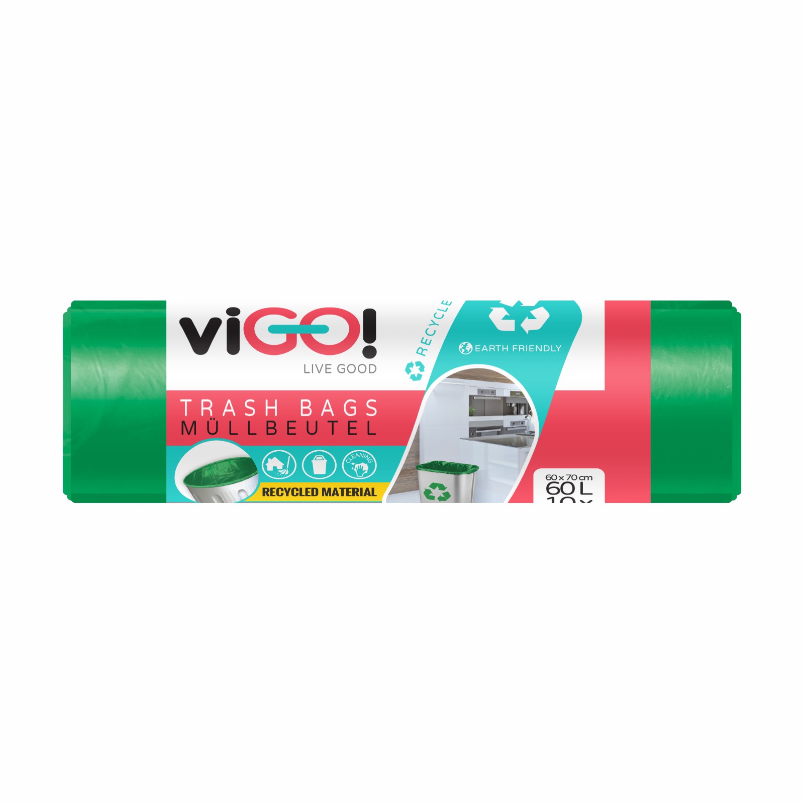 Vigo pytle 60l/10ks,Q147,60x80cm ZELENÉ LDPE