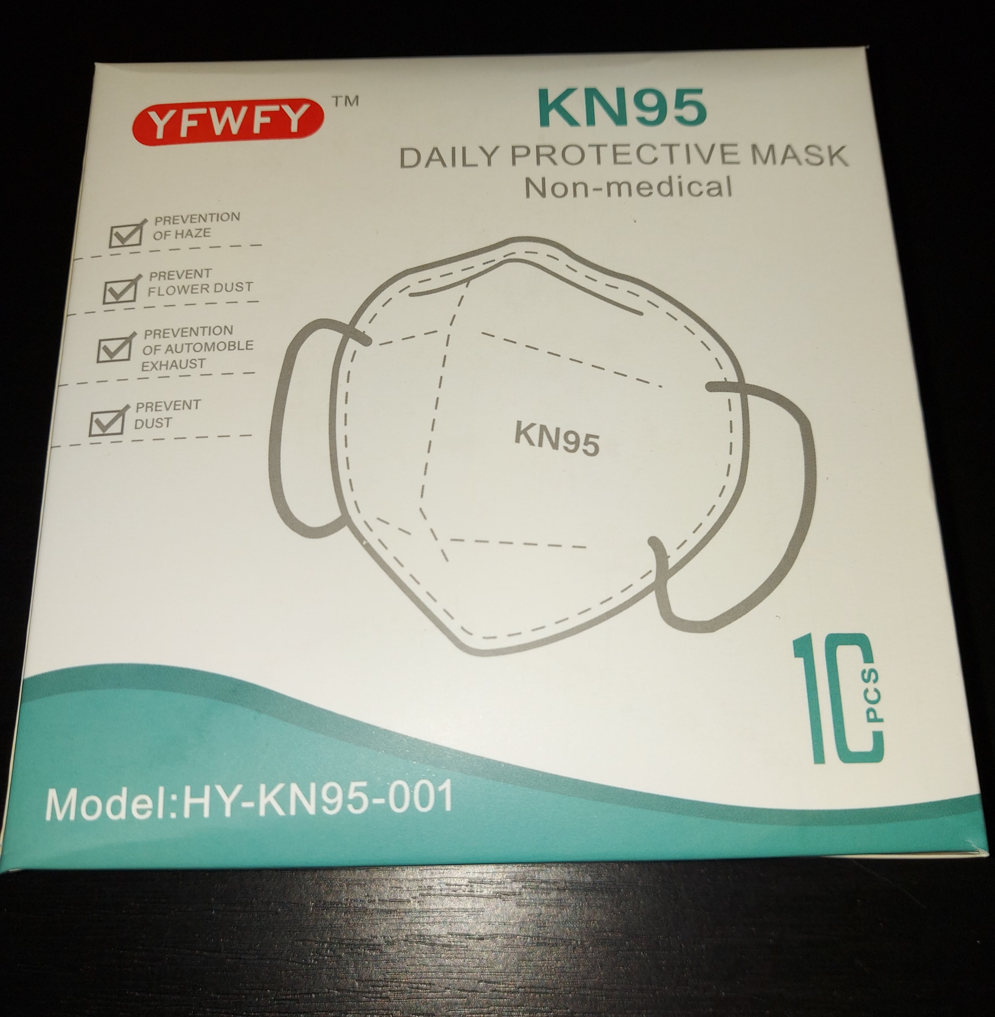 Respirátor (10ks) jednorázový KN95 (FFP2) 1ks