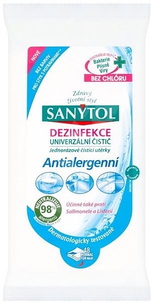 Sanytol antialergenní dezinfekční utěrky 36ks MAXI