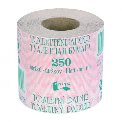 *TP Cerepa 250 útržků růžová 1vr. 1role