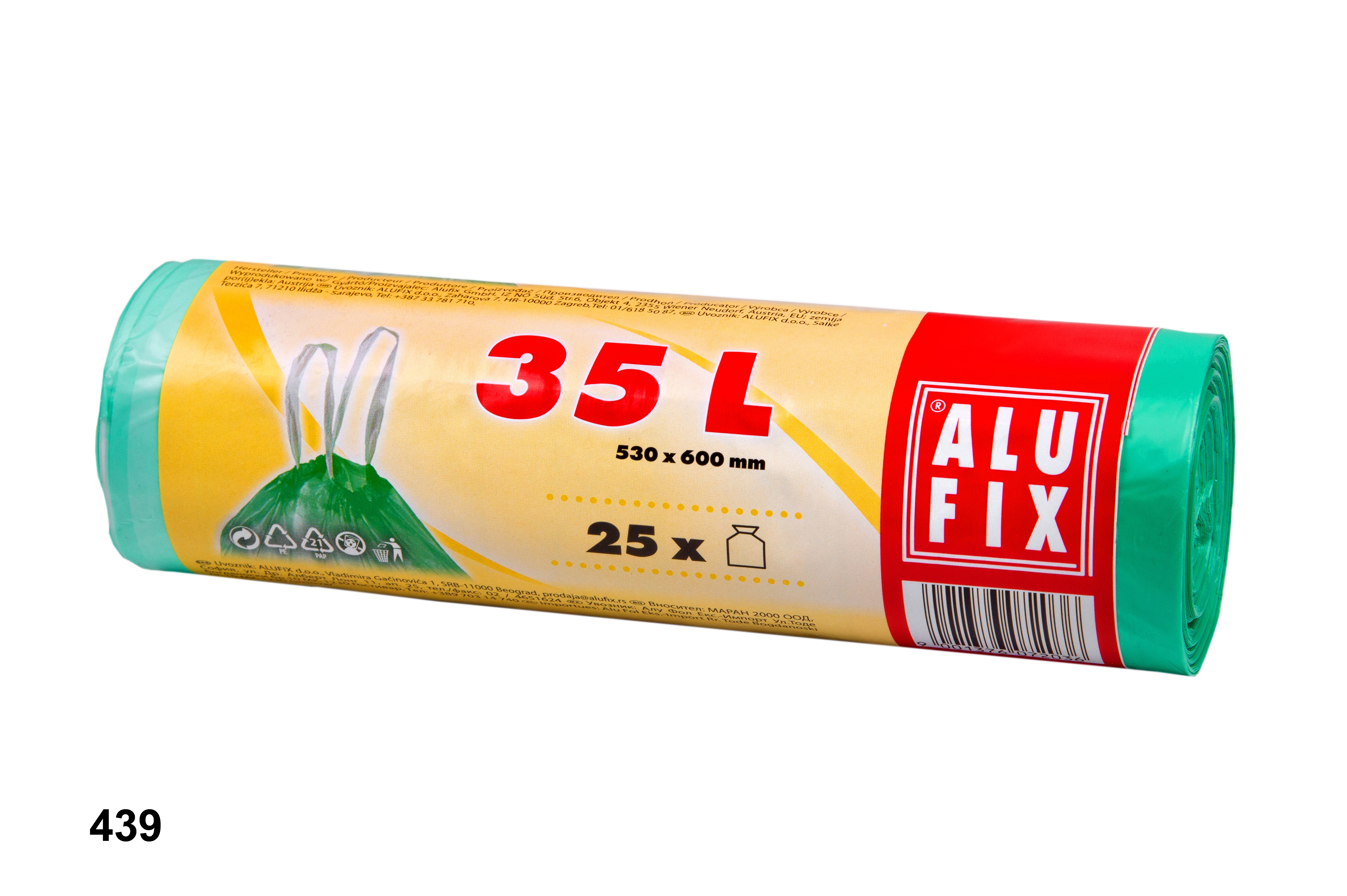 Pytle na odpad zatah.35l/25ks zelené Alufix