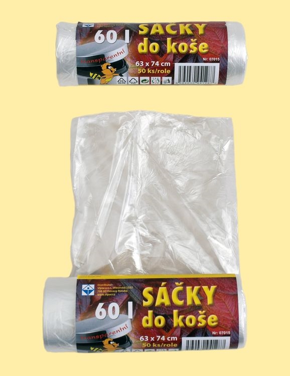 Pytle na odpad 63x74cm 60l/50ks bílé