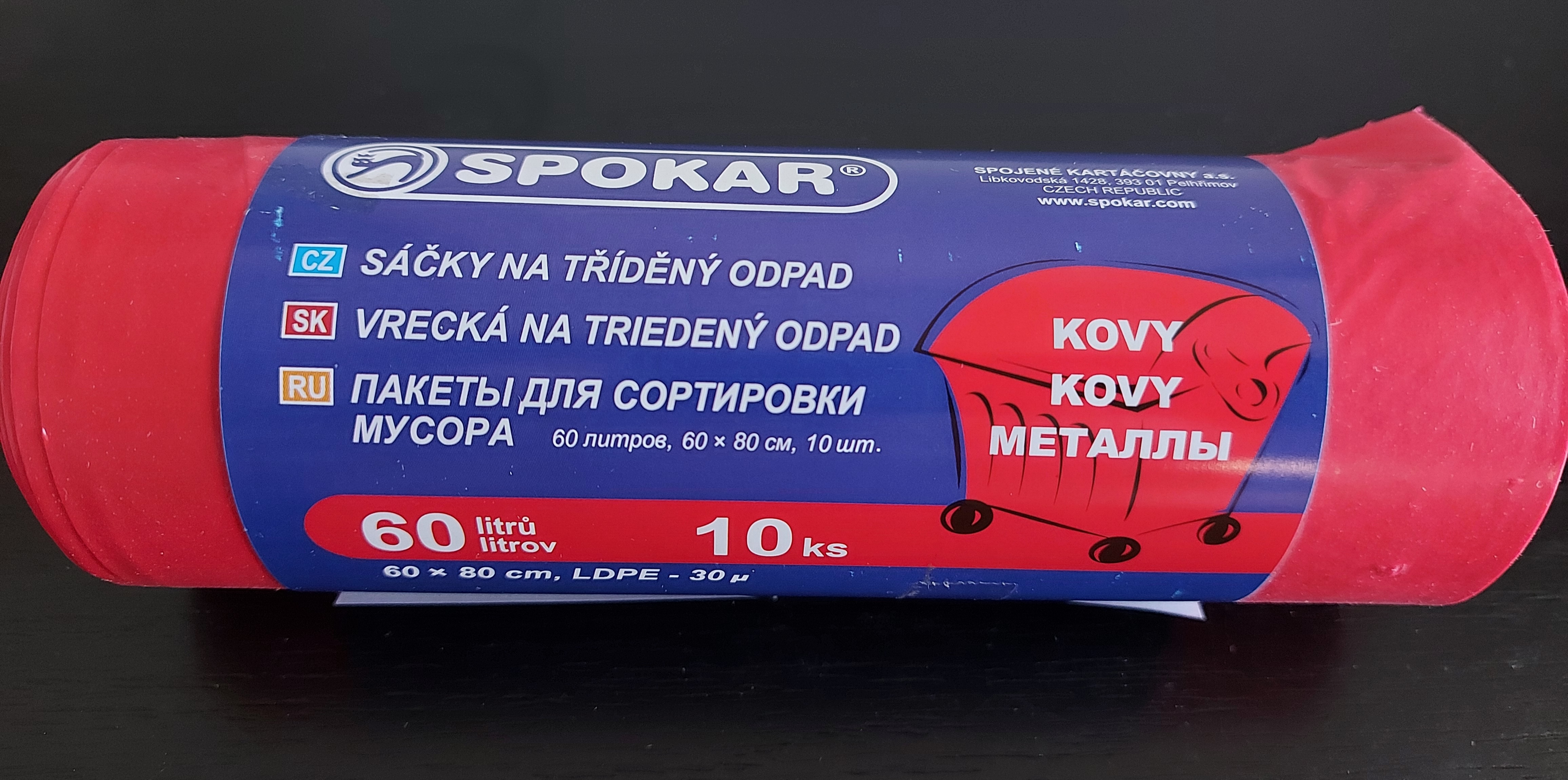 *Pytle na tříděný odpad  - kovy 60l/10ks