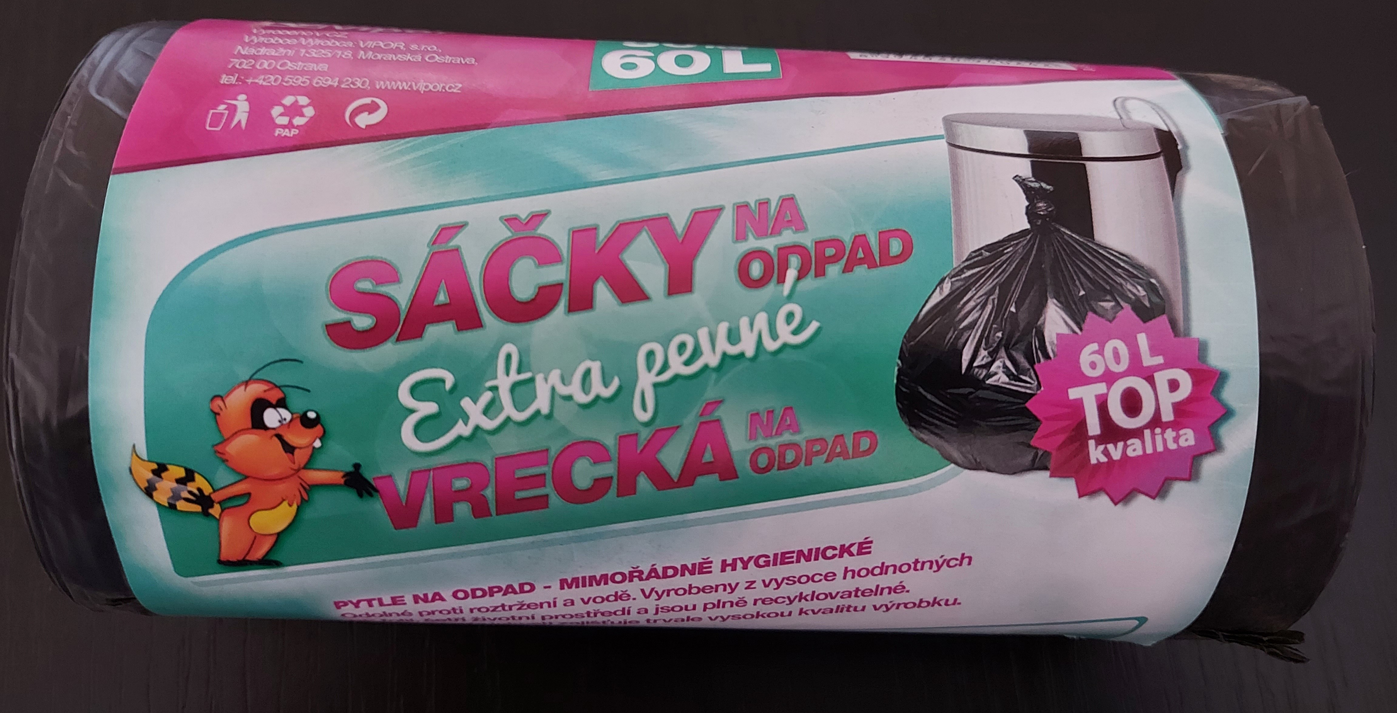 Pytle TOP 60l/50ks extra pevné černé HDPE