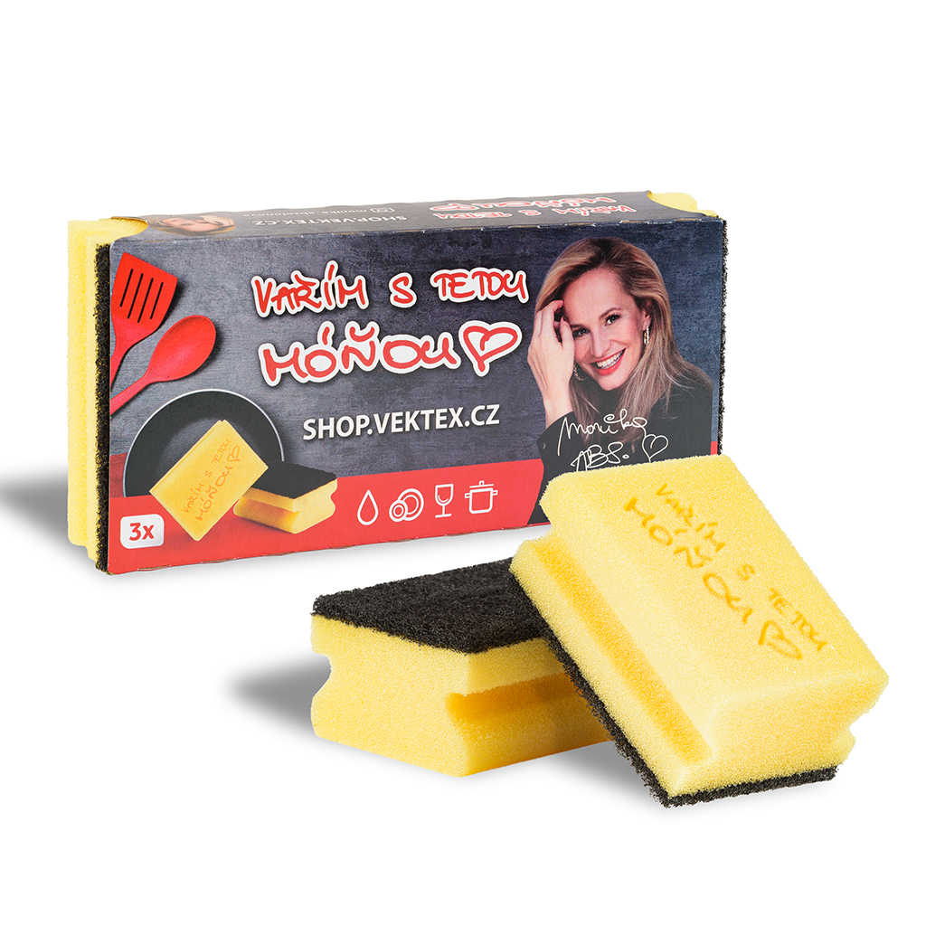 Houbičky na nádobí profil 3ks Vařím s tetou Móňou