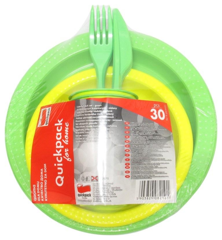 Set zelený Q117 30ks jídelní