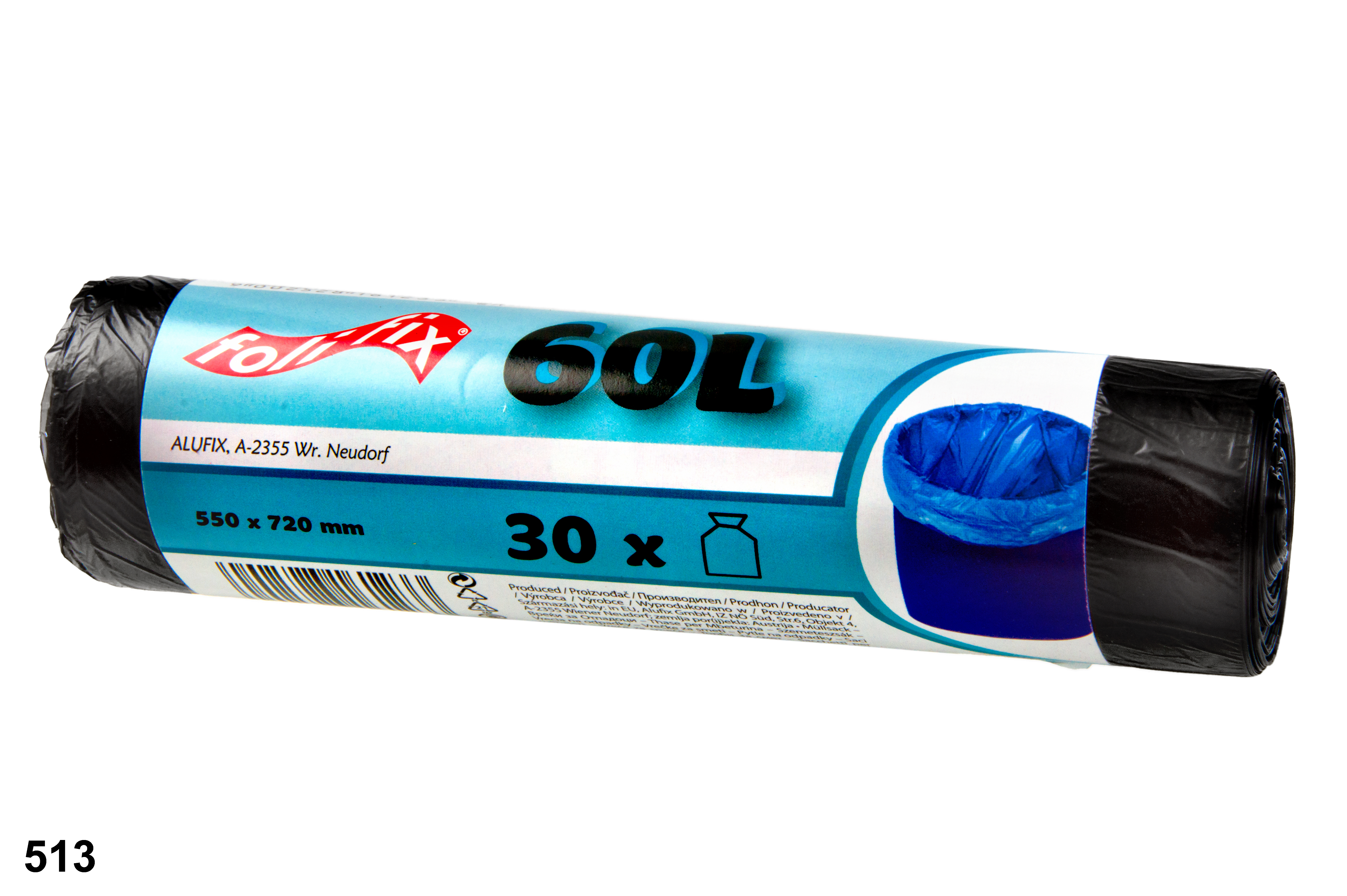 *Pytle na odpad 60l/30ks černé Folifix