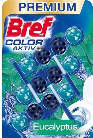 Bref WC blok Color Activ 3x50g  kuličky Eucalyptus
