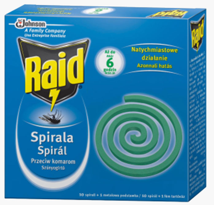 Raid spirála proti komárům 1+10ks