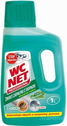 WC NET Žrout zápachu z odpadu Mentol 1l