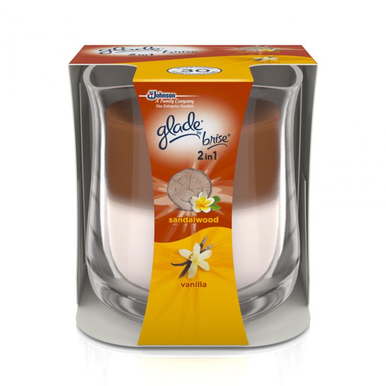 *Glade svíčka 2v1 Santal/Vanilka 135g