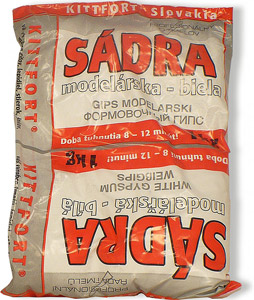 Sádra bílá 1kg Kittfort