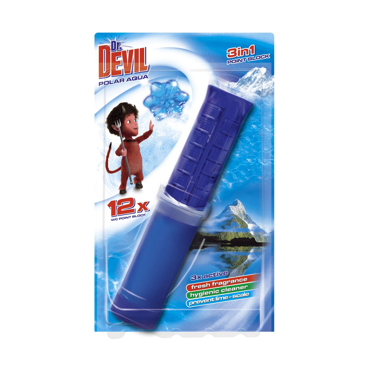 Dr.Devil 3in1 WC Point Block 75 ml Polar Aqua