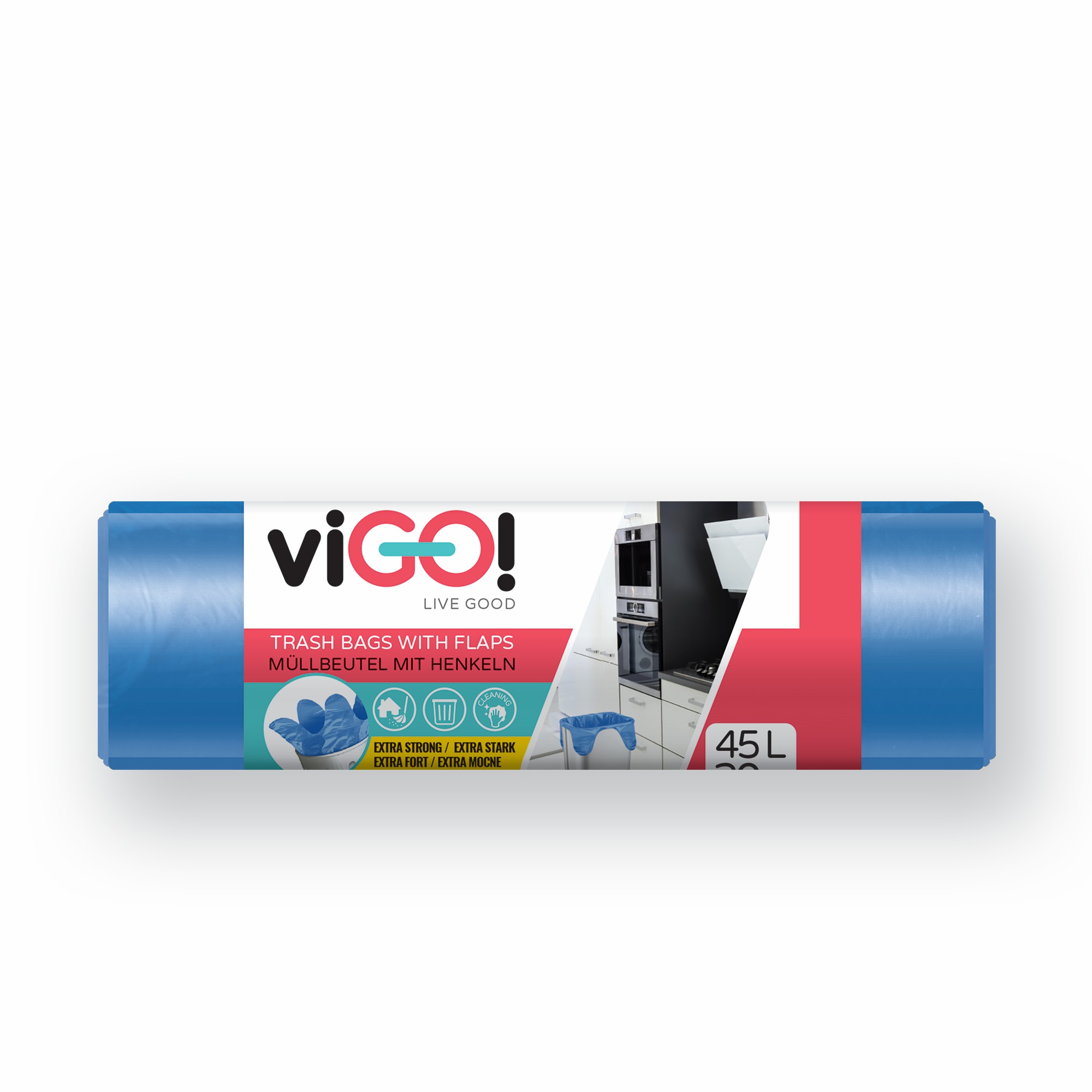 Vigo pytle s uchy 45l/20ks, Q173, modré HDPE 55x67,5cm