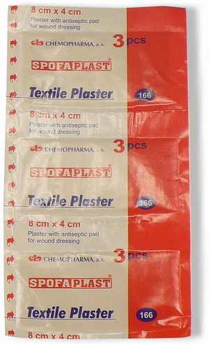 Náplast Spofaplast 166/3ks 8x4cm