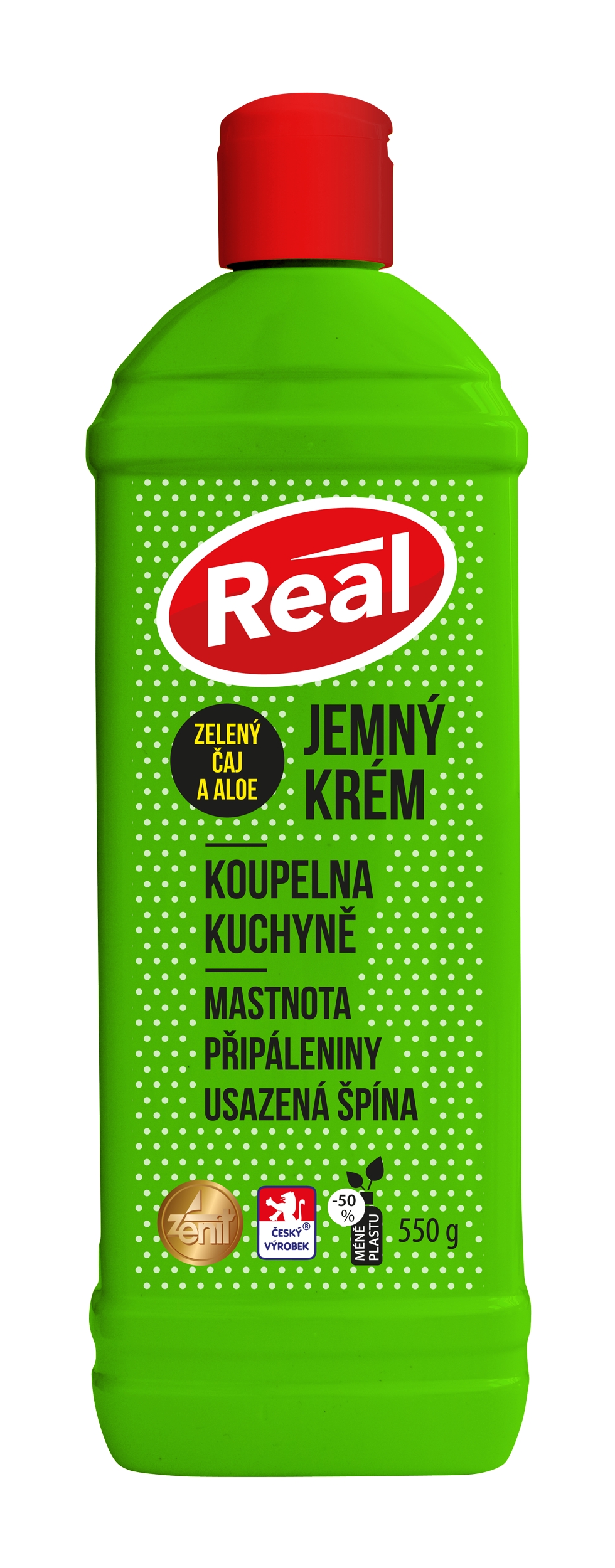 Real jemný krém Zel.čaj a Aloe  600 g