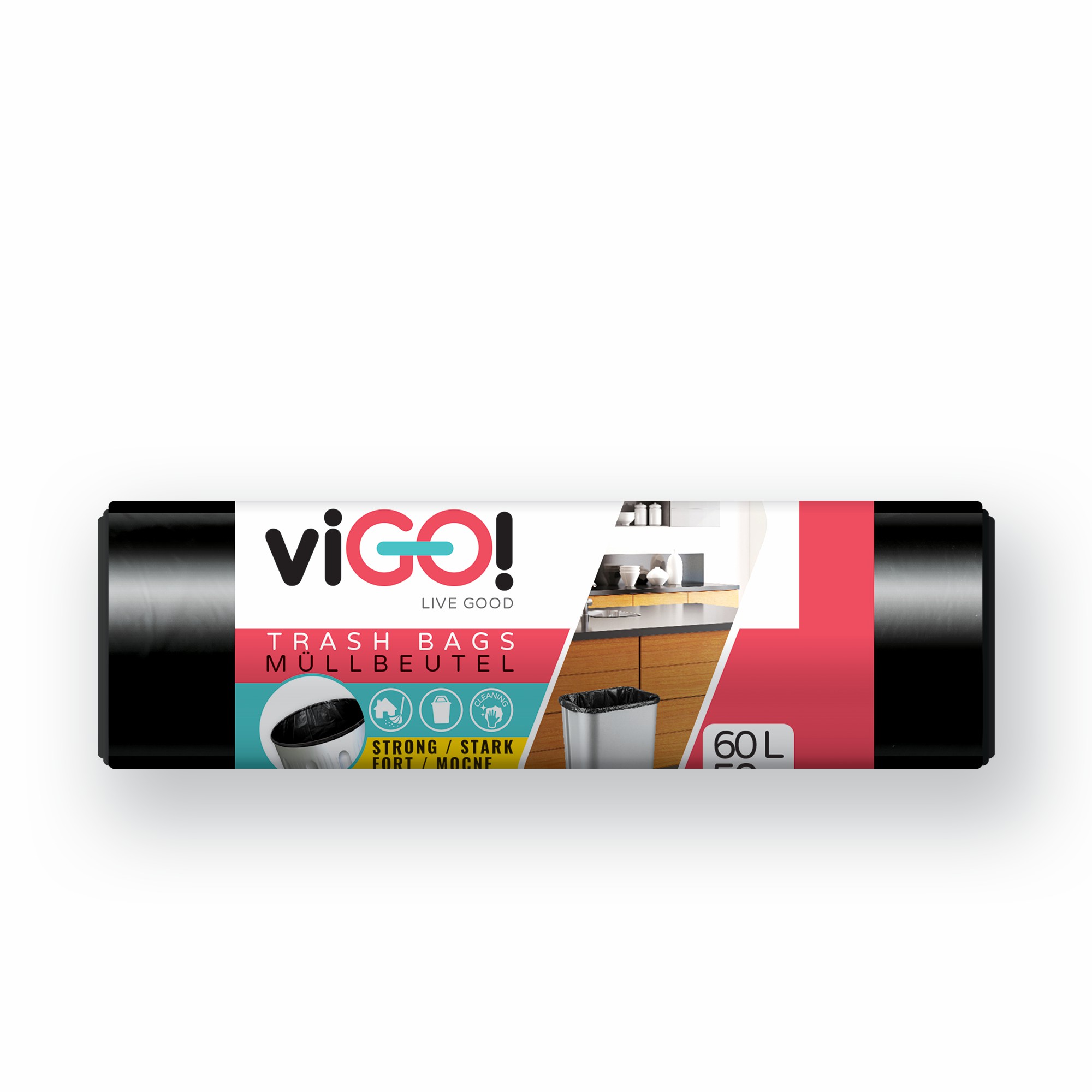 Vigo pytle 60l/50ks,Q022, 60x70cm černý HDPE