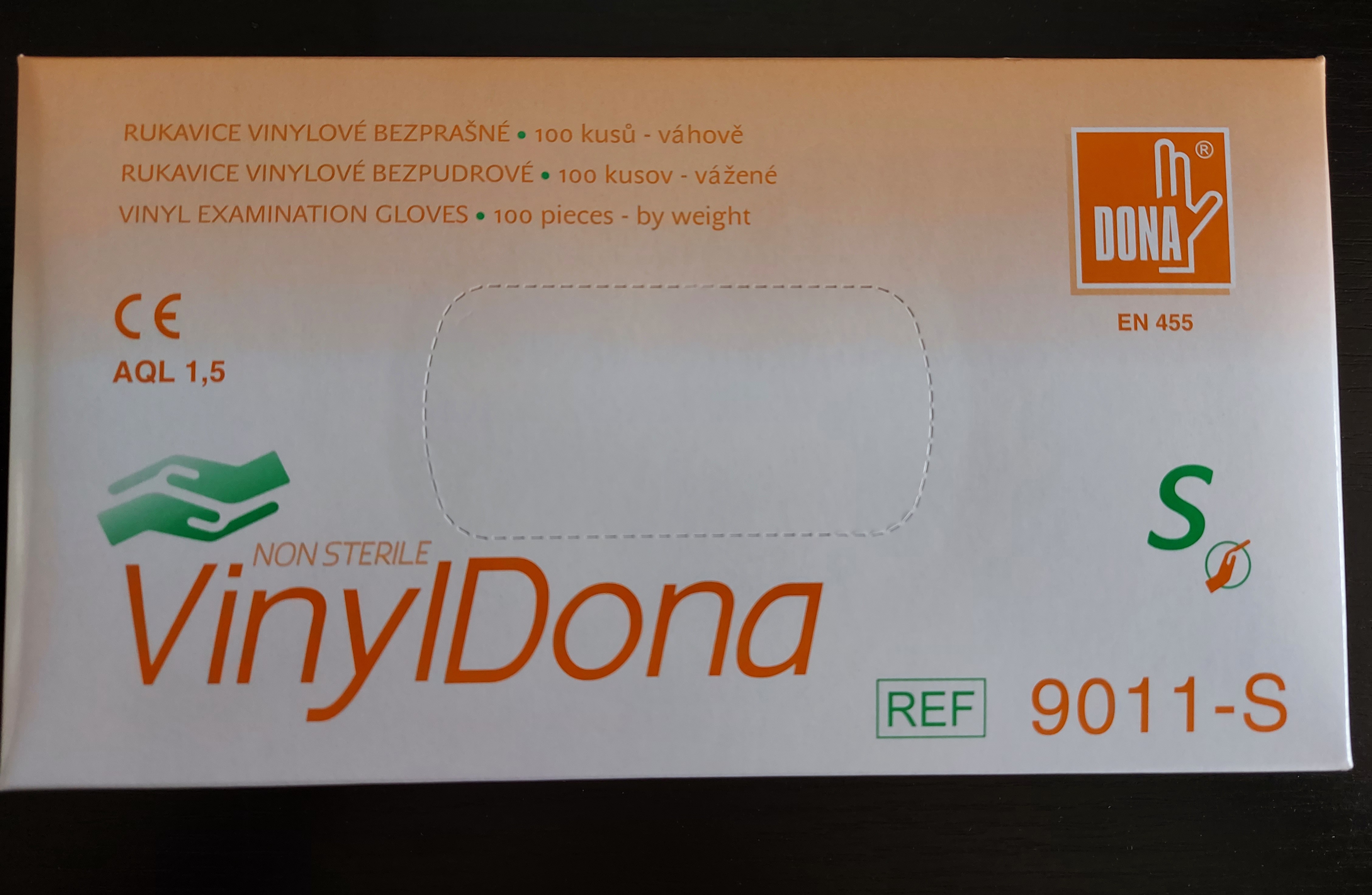 Rukavice Dona Vinyl S 100ks nepudr.bílé jednoráz.