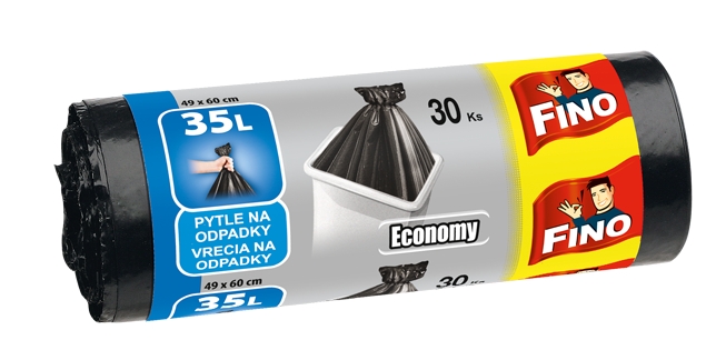 Pytle na odpad 35l/30ks Fino Economy čer