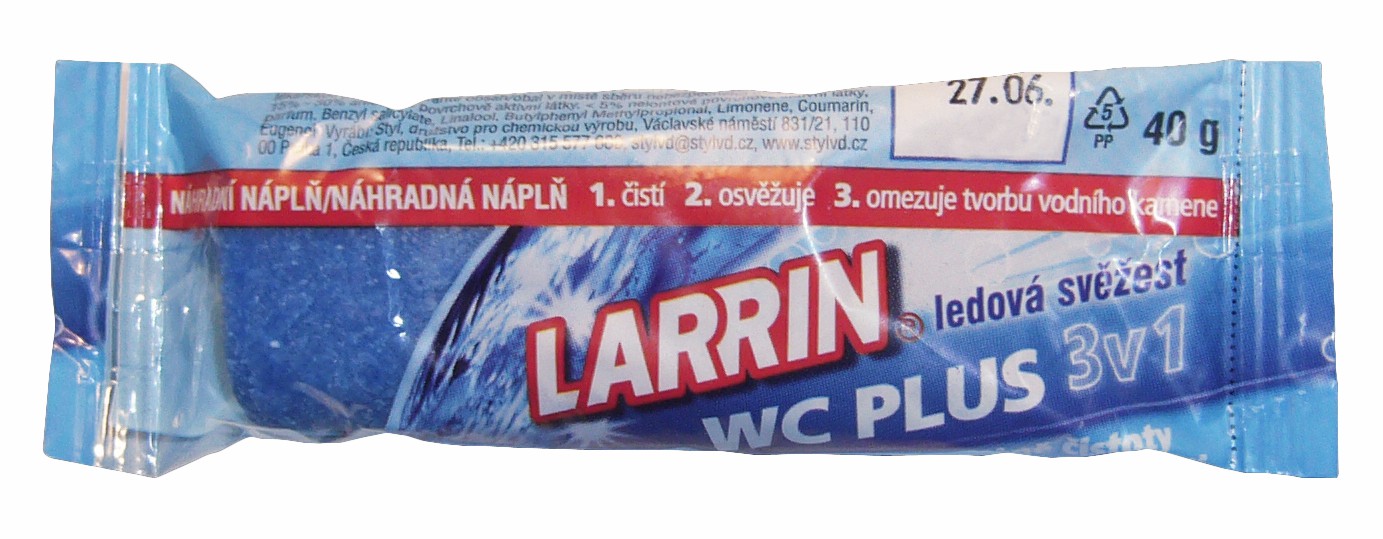 Larrin WC Plus závěs náhrada modrý 40g