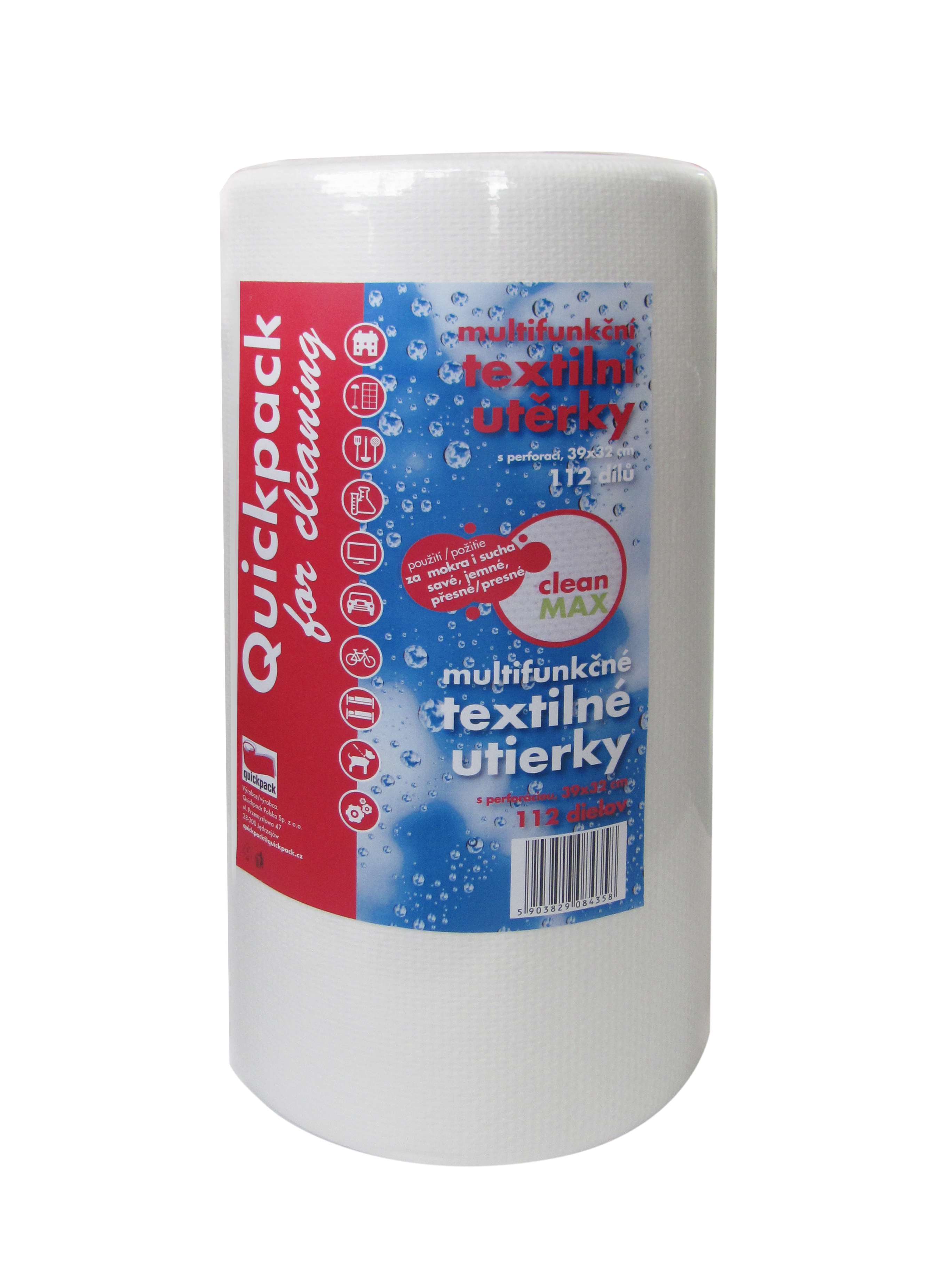 Utěrka Q142 Jumbo role Clean Max