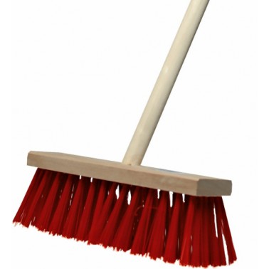 Koště silniční červ.vlas 8cm s tyčí 160cm /60cm