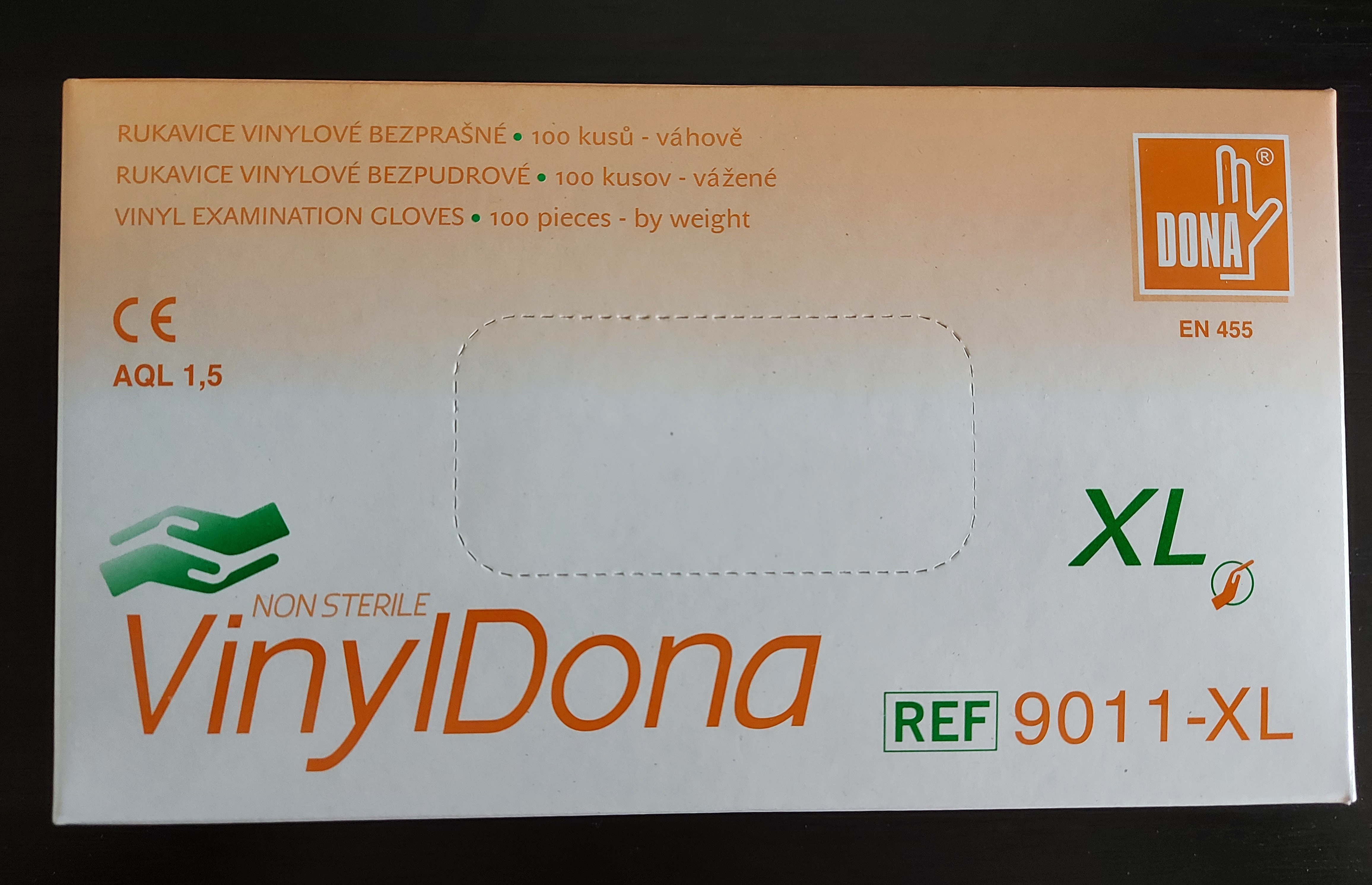 Rukavice Dona Vinyl XL 100ks nepudr.bílé jednoráz.