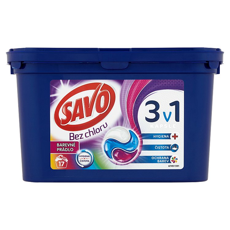 Savo kapsle na praní 3v1 Color 17ks