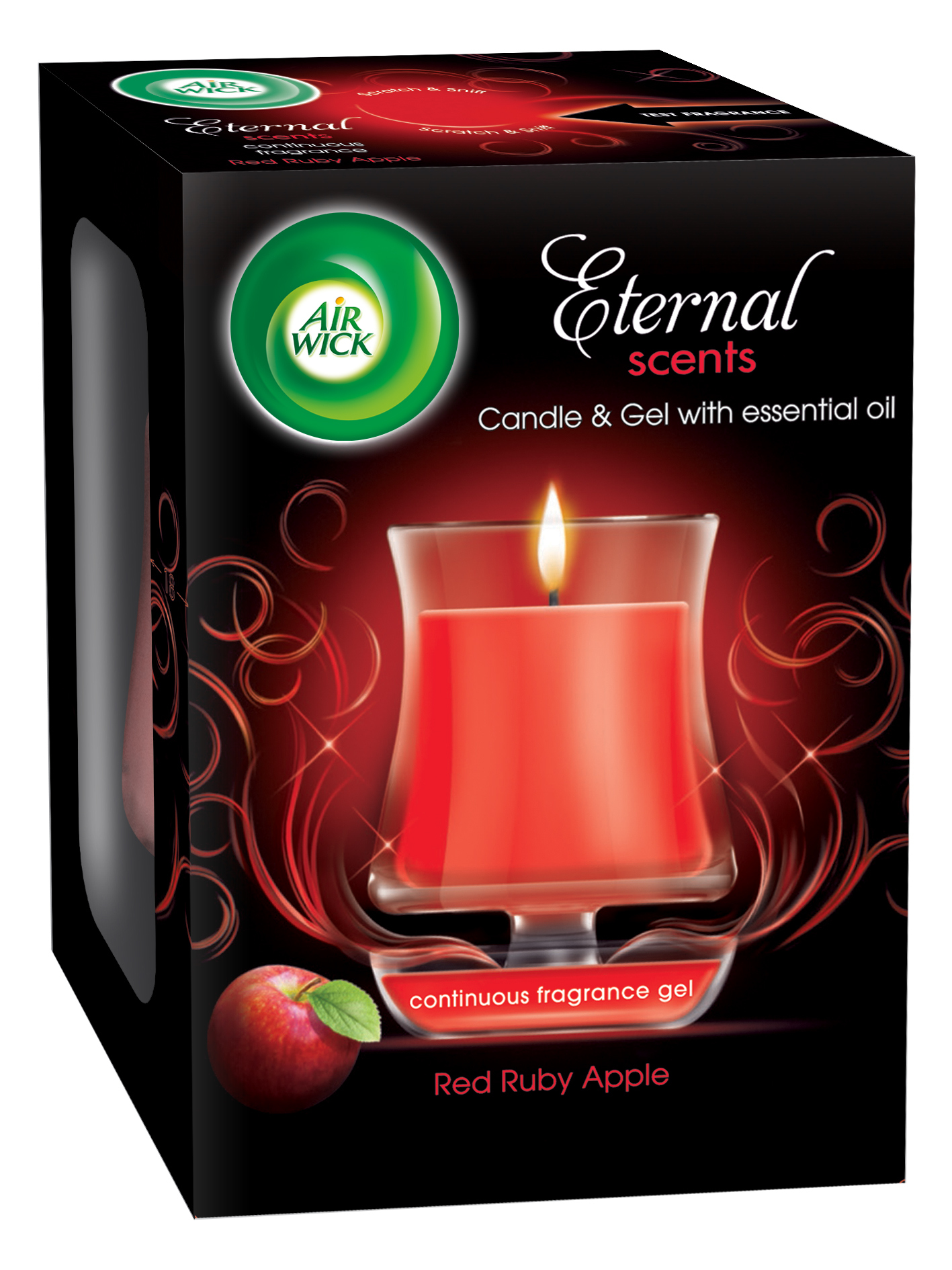 Airwick Eter.svíčka Rubín.červ.jablka 130g