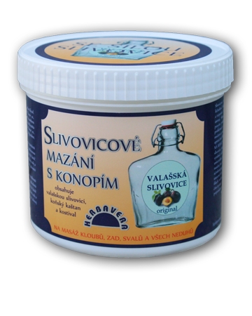 Herbavera Slivovicové mazání 500ml s konopím